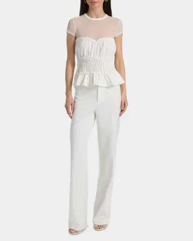 Generation Love Sigrid Mesh-Trim Peplum Top | Thumbnail 2