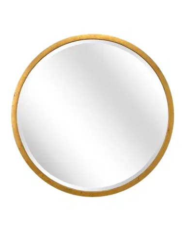 Chelsea House Large Gold Leaf 44" Round Wall Mirror | Thumbnail 1 Chelsea House Large Gold Leaf 44" Round Wall Mirror | Thumbnail 1