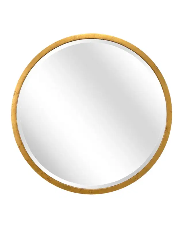 Chelsea House Large Gold Leaf 44" Round Wall Mirror