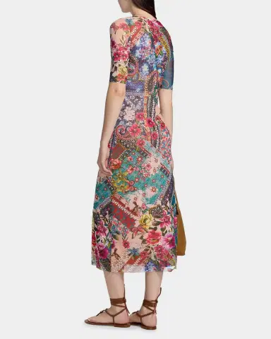 Johnny Was Astrid Evie Printed A-Line Midi Dress | Thumbnail 3 Johnny Was Astrid Evie Printed A-Line Midi Dress | Thumbnail 3