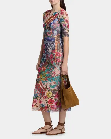 Johnny Was Astrid Evie Printed A-Line Midi Dress | Thumbnail 7 Johnny Was Astrid Evie Printed A-Line Midi Dress | Thumbnail 7