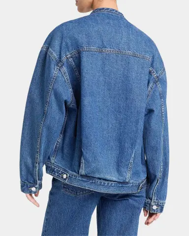 TWP Dawson Collarless Denim Jacket | Thumbnail 3 TWP Dawson Collarless Denim Jacket | Thumbnail 3