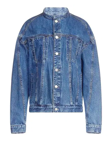TWP Dawson Collarless Denim Jacket | Thumbnail 1 TWP Dawson Collarless Denim Jacket | Thumbnail 1