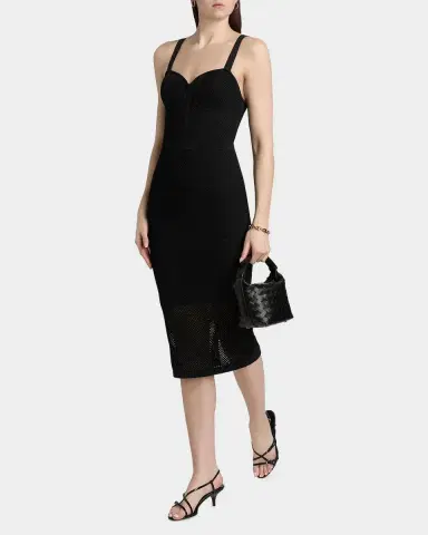 L'AGENCE Michelle Pointelle-Knit Body-Con Mini Dress | Thumbnail 2