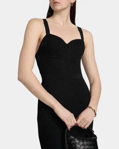L'AGENCE Michelle Pointelle-Knit Body-Con Mini Dress | Thumbnail 5