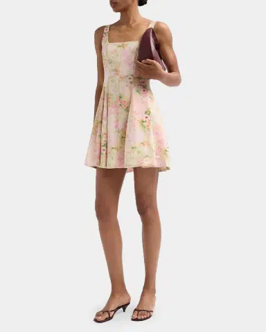 Generation Love Courtney Floral Pleated A-Line Mini Dress | Thumbnail 4 Generation Love Courtney Floral Pleated A-Line Mini Dress | Thumbnail 4