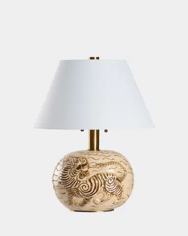 Wildwood Tibetan Tiger 28" 2-Light Table Lamp | Thumbnail 2