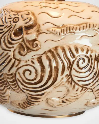 Wildwood Tibetan Tiger 28" 2-Light Table Lamp | Thumbnail 5