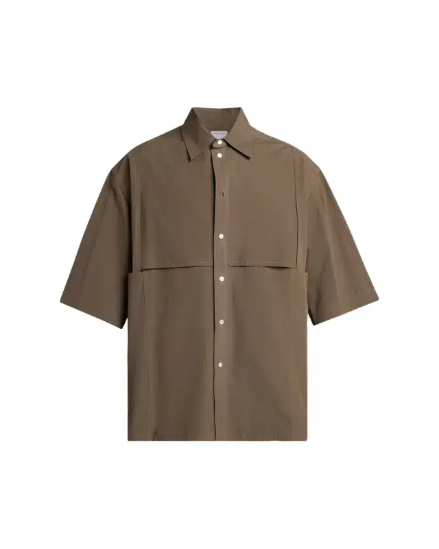 Bottega Veneta Men 's Macro Intreccio Cotton Toile Short-Sleeve Shirt