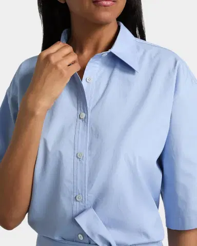 DEREK LAM 10 CROSBY Olivia Cotton Crop Shirt | Thumbnail 5 DEREK LAM 10 CROSBY Olivia Cotton Crop Shirt | Thumbnail 5