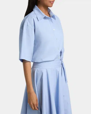 DEREK LAM 10 CROSBY Olivia Cotton Crop Shirt | Thumbnail 6 DEREK LAM 10 CROSBY Olivia Cotton Crop Shirt | Thumbnail 6