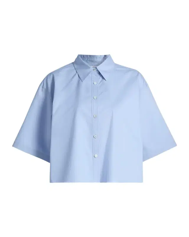 DEREK LAM 10 CROSBY Olivia Cotton Crop Shirt