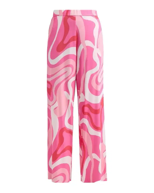 Generation Love Kelela Printed Sheen Jersey Pants