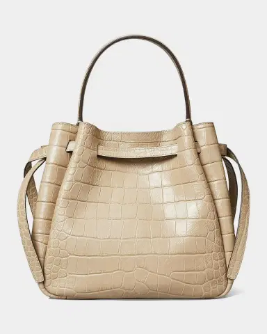 Tory Burch Romy Croc-Embossed Leather Bucket Bag | Thumbnail 3 Tory Burch Romy Croc-Embossed Leather Bucket Bag | Thumbnail 3