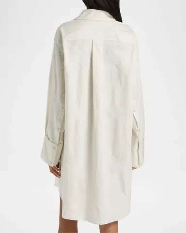 DEREK LAM 10 CROSBY Piper Embroidered Cotton-Blend Mini Shirtdress | Thumbnail 3 DEREK LAM 10 CROSBY Piper Embroidered Cotton-Blend Mini Shirtdress | Thumbnail 3