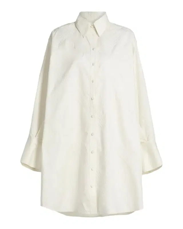 DEREK LAM 10 CROSBY Piper Embroidered Cotton-Blend Mini Shirtdress