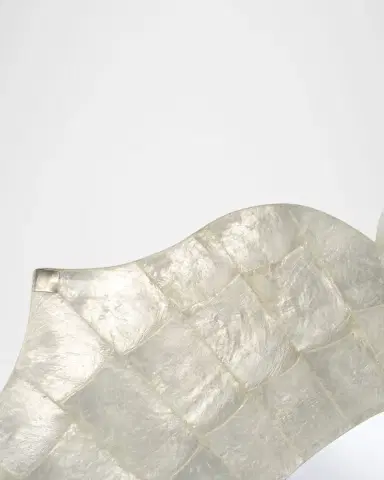 Chelsea House Lotus Flower 37" Capiz Shell Wall Mirror | Thumbnail 4