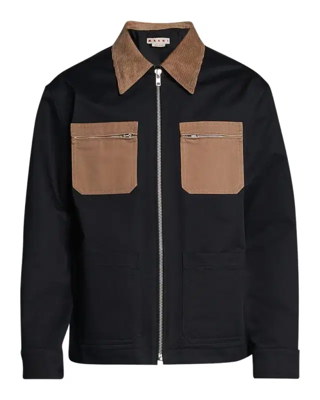 Marni Men 's Contrast-Pocket Cargo Jacket