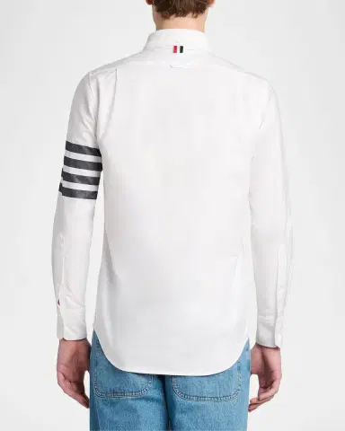 Thom Browne Men's Engineered 4-Bar Straight-Fit Oxford Shirt | Thumbnail 3 Thom Browne Men's Engineered 4-Bar Straight-Fit Oxford Shirt | Thumbnail 3