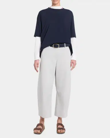TWP Slouchy BF Stretch-Cotton Wide-Leg Trousers | Thumbnail 2