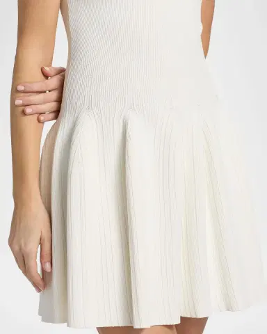 Milly Marea Rib-Knit A-Line Mini Dress | Thumbnail 5 Milly Marea Rib-Knit A-Line Mini Dress | Thumbnail 5