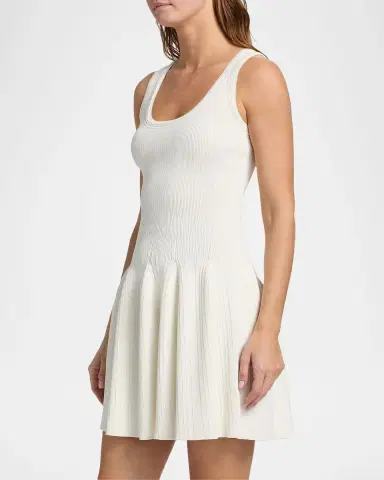 Milly Marea Rib-Knit A-Line Mini Dress | Thumbnail 7 Milly Marea Rib-Knit A-Line Mini Dress | Thumbnail 7