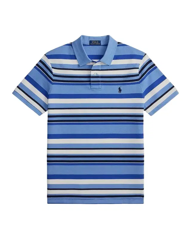 Polo Ralph Lauren Men 's Striped Stretch-Cotton Knit Polo Shirt