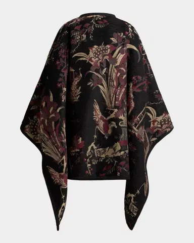 Etro Reversible Jacquard Cape | Thumbnail 2 Etro Reversible Jacquard Cape | Thumbnail 2