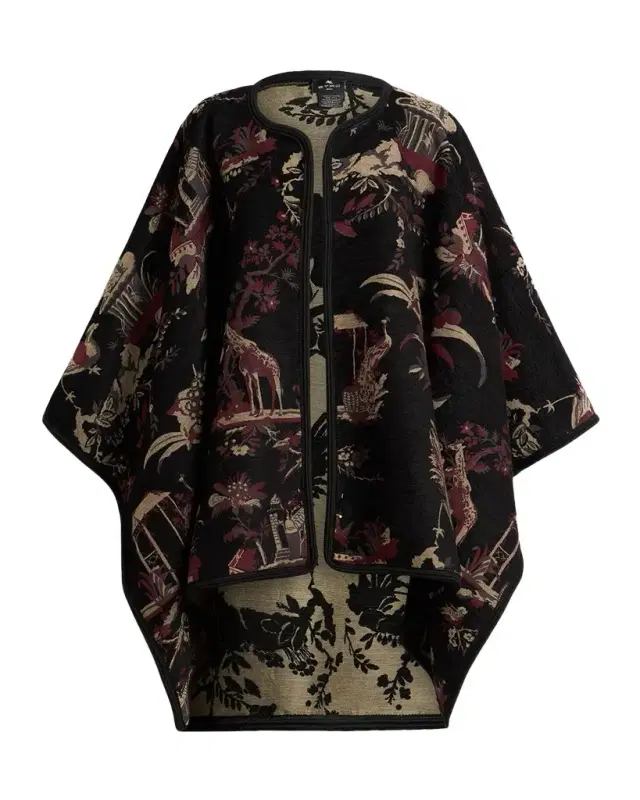 Etro Reversible Jacquard Cape