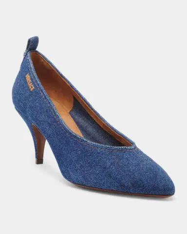 Versace 65MM Denim Stiletto-Heel Pumps | Thumbnail 5 Versace 65MM Denim Stiletto-Heel Pumps | Thumbnail 5
