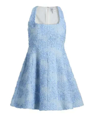Milly Minna Flower Appliqué Tweed A-Line Mini Dress | Thumbnail 1