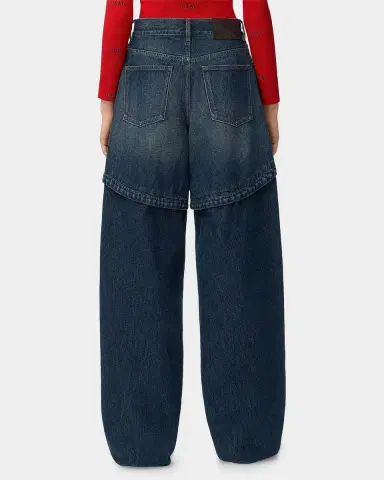 Loewe Layered Wide-Leg Jeans | Thumbnail 3 Loewe Layered Wide-Leg Jeans | Thumbnail 3