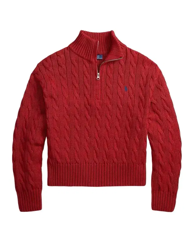 Polo Ralph Lauren Cable-Knit Quarter-Zip Sweater
