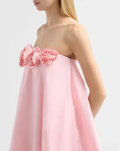 As It May Nerisia 3D Floral Strapless Trapeze Mini Dress | Thumbnail 5