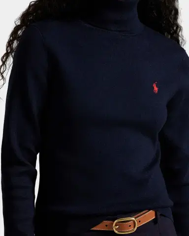 Polo Ralph Lauren Logo Cotton-Blend Turtleneck Sweater | Thumbnail 4