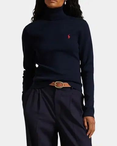 Polo Ralph Lauren Logo Cotton-Blend Turtleneck Sweater | Thumbnail 5