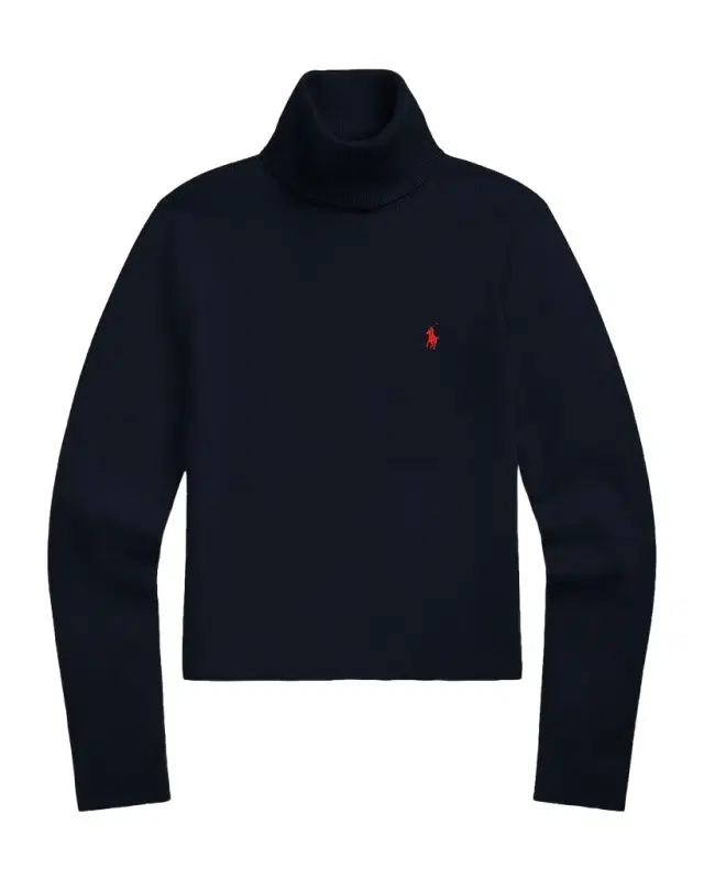 Polo Ralph Lauren Logo Cotton-Blend Turtleneck Sweater