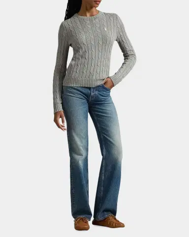 Polo Ralph Lauren Cable-Knit Cotton Crewneck Sweater | Thumbnail 2