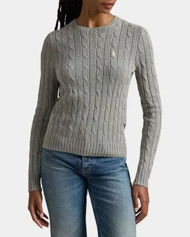 Polo Ralph Lauren Cable-Knit Cotton Crewneck Sweater | Thumbnail 4
