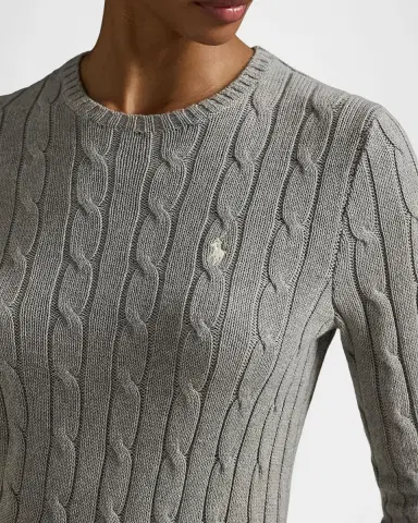 Polo Ralph Lauren Cable-Knit Cotton Crewneck Sweater | Thumbnail 5