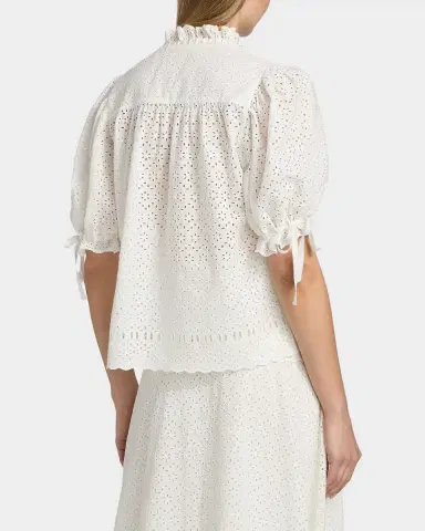 Ulla Johnson Aloutte Eyelet Cotton Top | Thumbnail 3