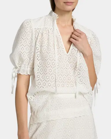 Ulla Johnson Aloutte Eyelet Cotton Top | Thumbnail 5