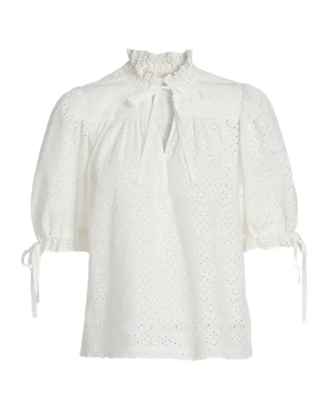 Ulla Johnson Aloutte Eyelet Cotton Top