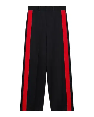 Loewe Men's Striped Wool-Cotton Wide-Leg Trousers | Thumbnail 1