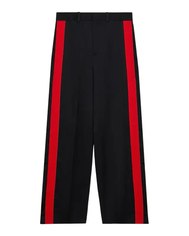 Loewe Men 's Striped Wool-Cotton Wide-Leg Trousers