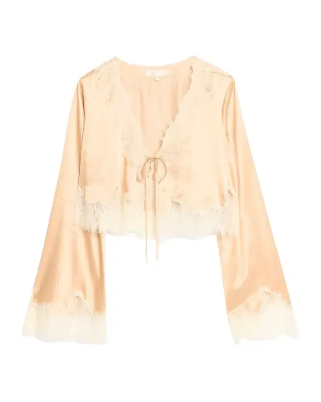 Kately Lace-Trim Satin Top