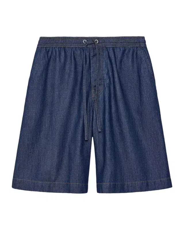 Loewe Men 's Denim Drawstring Shorts