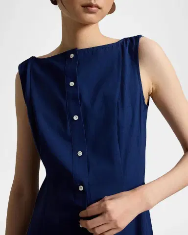 Polo Ralph Lauren Paneled Cotton A-Line Maxi Dress | Thumbnail 5
