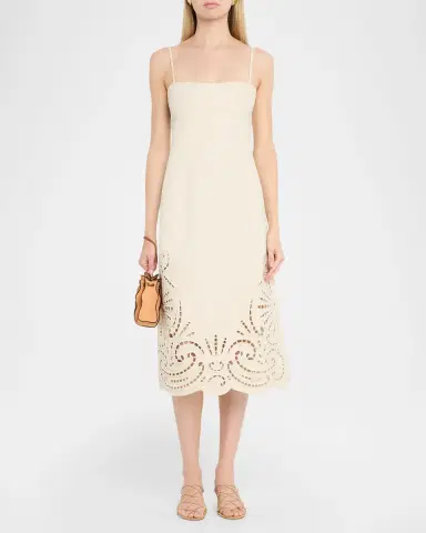 Ulla Johnson Jane Eyelet Denim Midi Dress | Thumbnail 2 Ulla Johnson Jane Eyelet Denim Midi Dress | Thumbnail 2