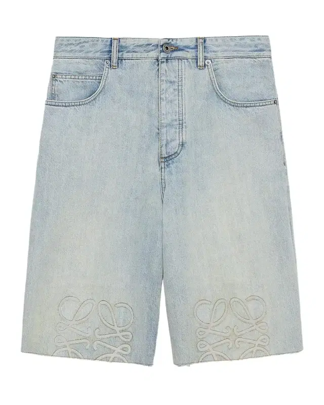 Loewe Men 's Anagram Denim Shorts